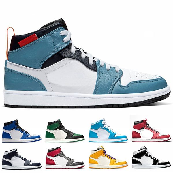 

men women basketball shoes 1s mens trainers fearless lakers unc chicago black gold game royal mens sports shoes sneakers