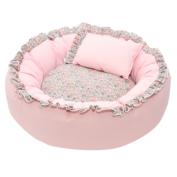 

kennels & pens round cat bed house soft long plush pet dog for dogs basket products cushion mat small