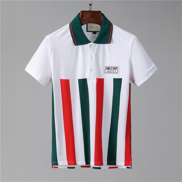 

2020 new summber brand designers polo shirt medusa t shirts fashion snake bee floral printed polos casual cotton polo tee, White;black