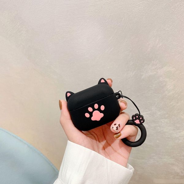 

3d cartoon case for airpods pro cute cat s paw protective silicone case for apple airpods pro charging box cover