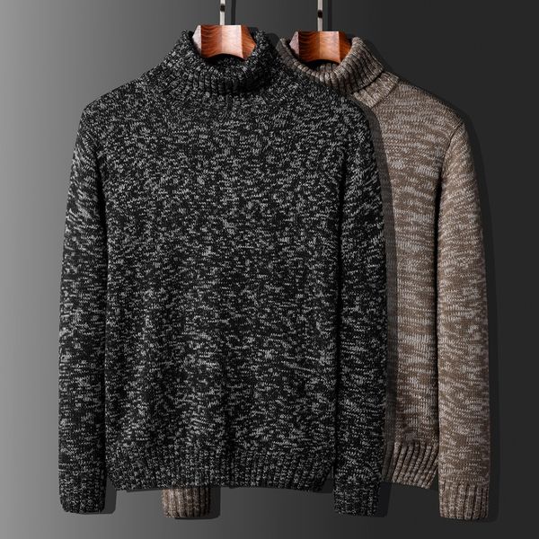 

men's sweaters autumn winter casual long sleeve knitting hoodie solid color regular sweater for men high neck 10.17, White;black