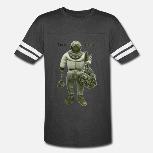

vintage tarpon springs florida sponge diver t shirt men designer 100% cotton crew neck family anti-wrinkle new style spring autumn shirt
