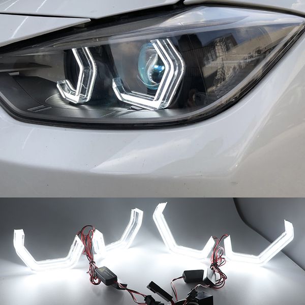 

white crystal angel eyes kits iconic m4 style day light drl for m4 f80 3 series f30 f31 4 series f32 3gt f34 m2 2