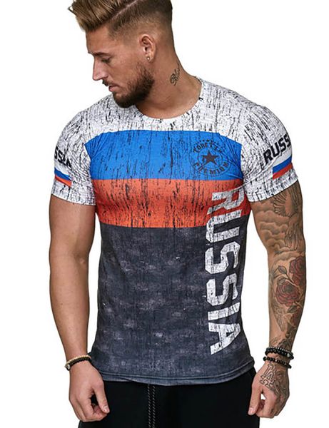 

2018 new fashion brand spain 3d printed mens t shirt fitness hip hop tees street wear cool short sleeves tshirt
