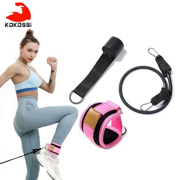 

kokossi resistance bands with ankle straps cuff with cable for attachment booty buthigh legs pulley strap lifting fitness