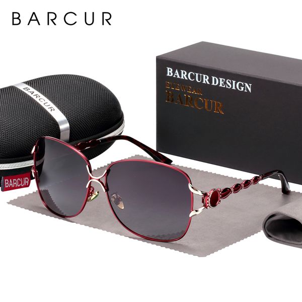 

barcur new shades fashion sun glasses for polarized sunglasses women luxury design oculos ladies trending styles, White;black