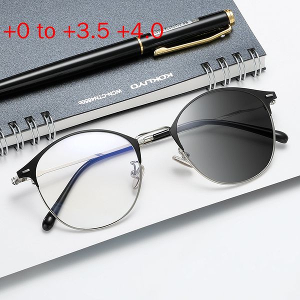 

2020 new transition sunglasses pchromic reading glasses men women multifocal diopter progressive round reading glasses nx, White;black