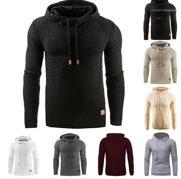 

slim fashion male clothing mens 2020 designer hoodies winter long sleeve pullover men sweater jackets hoodies, Black