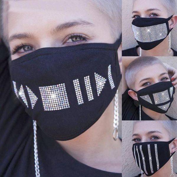 

sequin bling party mask rhinestone masquerade mouth masks crystal black face mask face veil decoration club style rhinestone party mask dhl