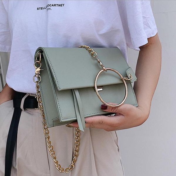 

female flap square bag 2020 new quality leather women's designer handbag travel shoulder messenger bag bolsos #55