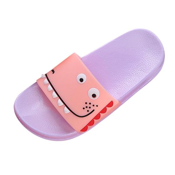 

summer children' cartoon dinosaur parent-child non-slip indoor home sandals slippers cute cartoon dinosaur home casual shoes, Black;grey