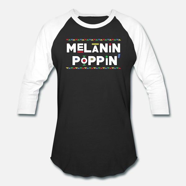 

melanin poppin t shirt men designs short sleeve plus size 3xl homme fit breathable spring letters shirt