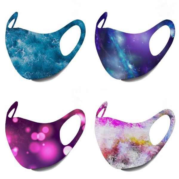 

womens scarf face mask floral printed chiffon double layer sunshade mouth masks multi function neckerchief for outdoor cycling#538