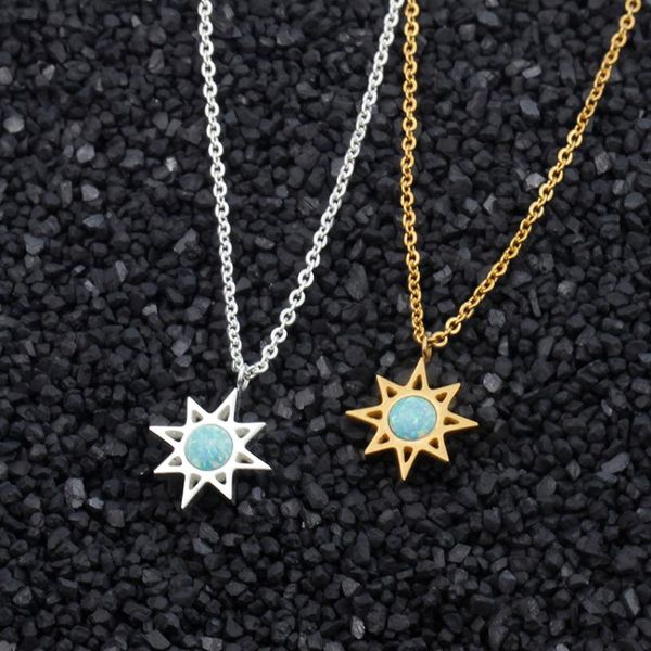 

chains fashion star pendant necklace for women jewelry stainless steel gold chain shining choker necklaces friend gift, Silver