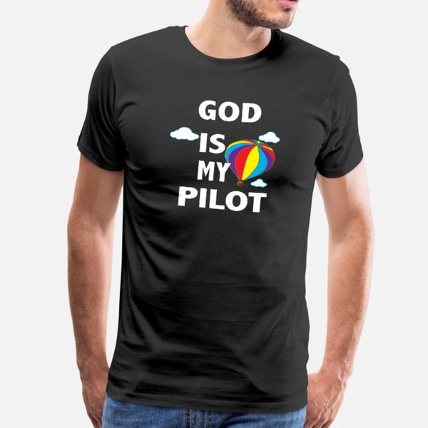 

god is my pilot t shirt men printed short sleeve round collar homme loose funny casual summer style unique shirt