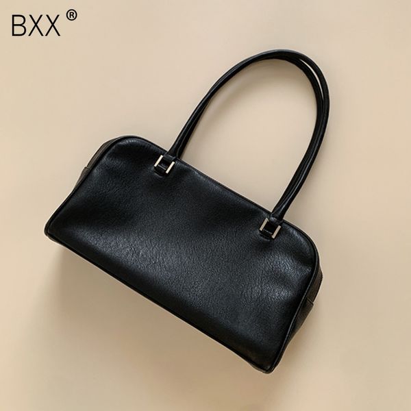 

bxx] high capacity pu кожаные сумки для женщин 2020 лето простой сплошной цвет плеча сумки для женщин путешествия леди моды сумка