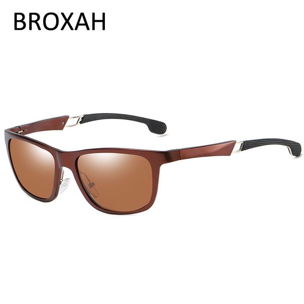 

broxah polarized sunglasses men 2020 quality driving glasses aluminium magnesium sunglasses male shades lunette de soleil homme, White;black
