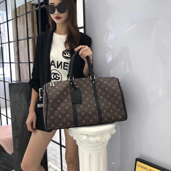 

black brown ladies sports bag luxury designer sports duffle bag large capacity travel waterproof beach bag strapless outdoor business