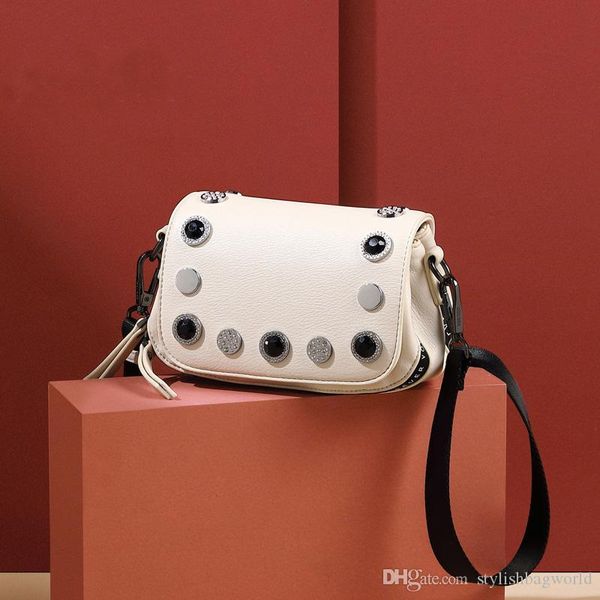 

design oblique cross bag ladies fashion shoulder diamond wide shoulder strap small square bag white ladies casual waterproof bag gift 9627
