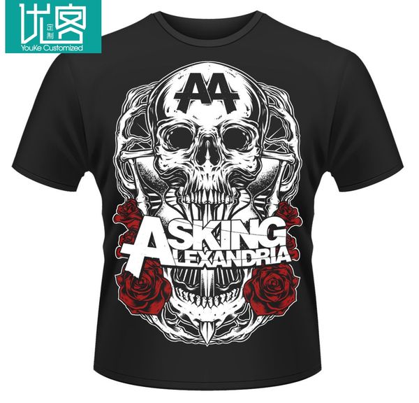 

asking alexandria 'black shadow' t-shirt - nuevo y oficial new fashion mens short sleeve t shirt cotton t shirts