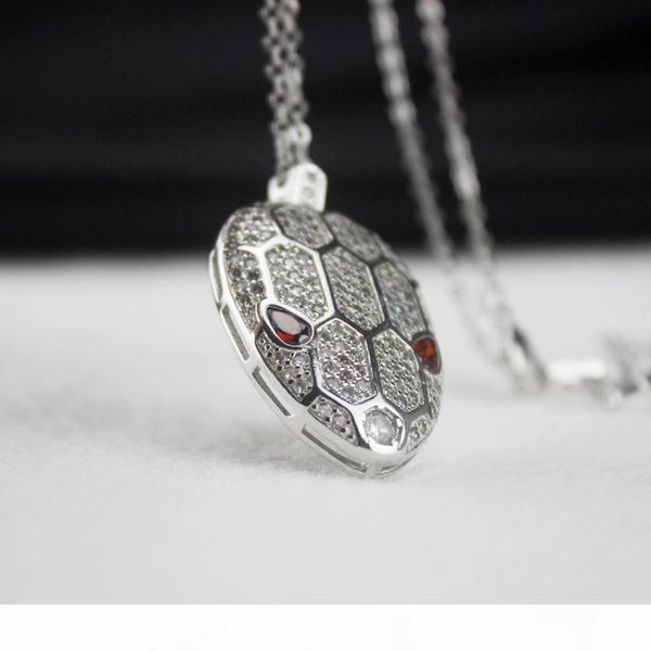 

womens titanium steel animal pendant necklaces charms woman red natural stone necklace snake silver chain 925