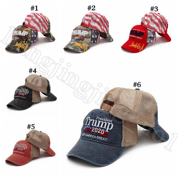 

donald trump baseball cap 2020 embroidered keep america great camouflage caps camo trucker hats ooa8053, Blue;gray