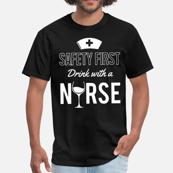 

безопасность первый напиток с медсестрой тенниски мужчину дизайнером размером с коротким рукавом s-3xl подходит cute дышащего spring picture