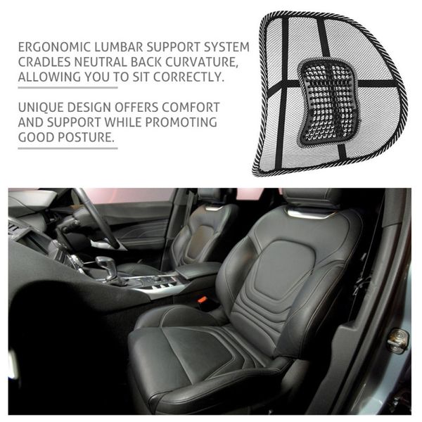 

car seat back support cushion ventilation car driver mesh back lumbar cushion office chair massage lumbar support pad