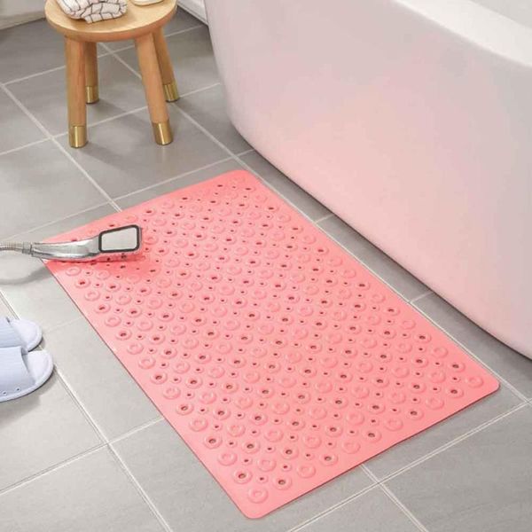

l washable floor non slip anti mould drain holes bathroom accessory suction cups bathtub pad bath mat pvc home foot massage