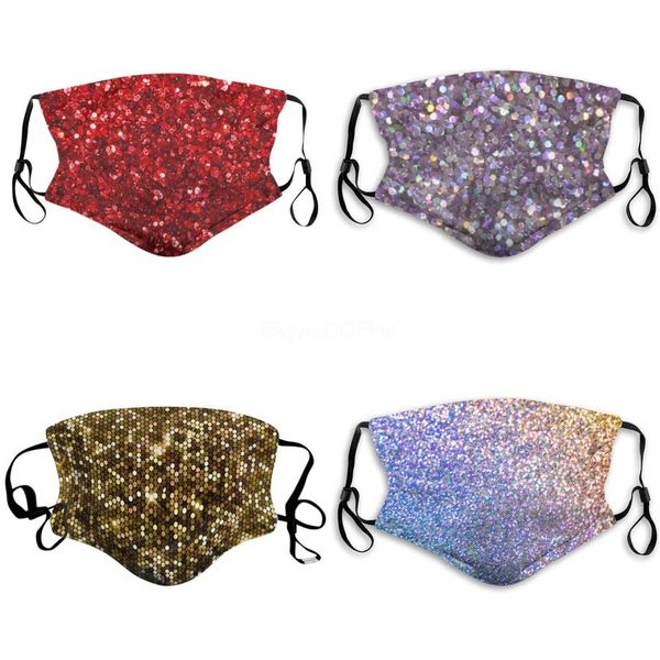 

моющегося sequined designer face mask slot анти dust лето блестка маска женщина блеск bling bling party маска для лица