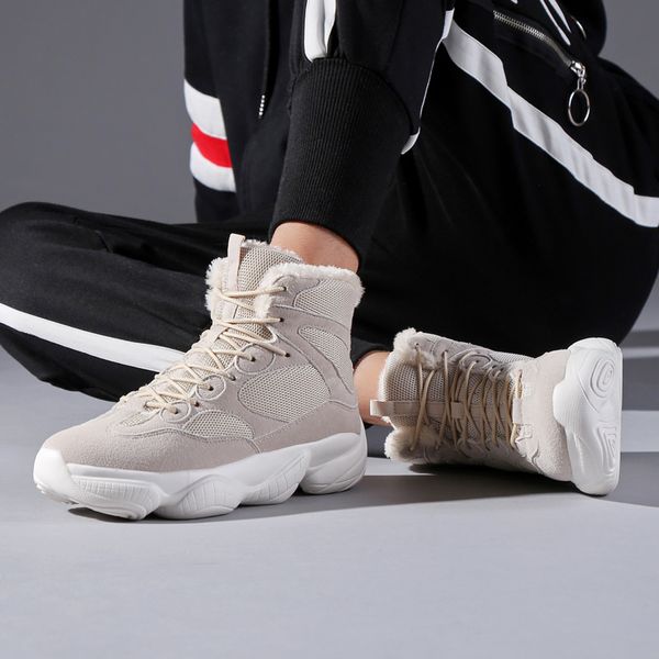 

high winter men's sneakers 2020 men's sports shoes warm y045