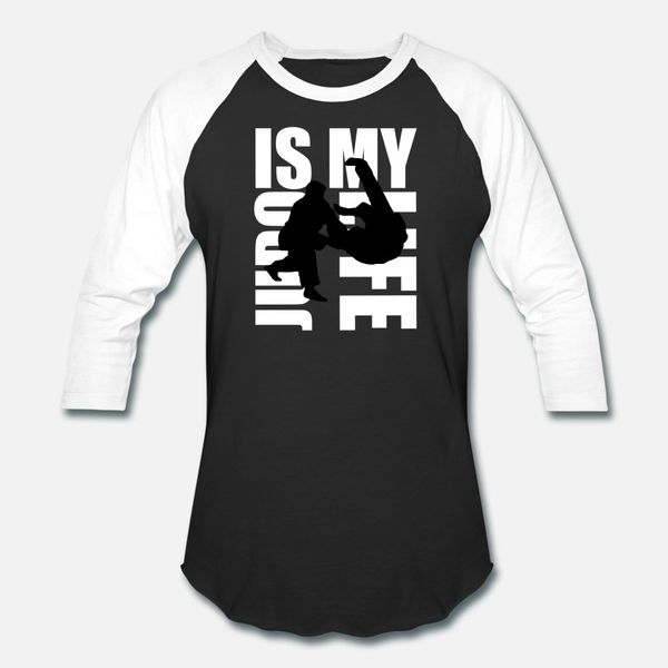 

дзюдо is my life t shirt men печать хлопок круглого воротник унисекс подарки дышащей весна тонкой рубашки
