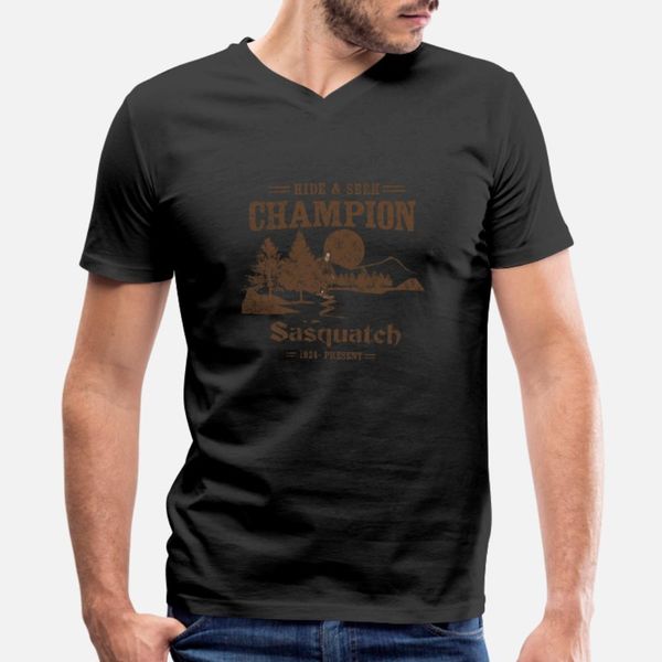 

hide and seek champion sasquatch t shirt men design short sleeve o neck trend graphic humor summer style pattern shirt