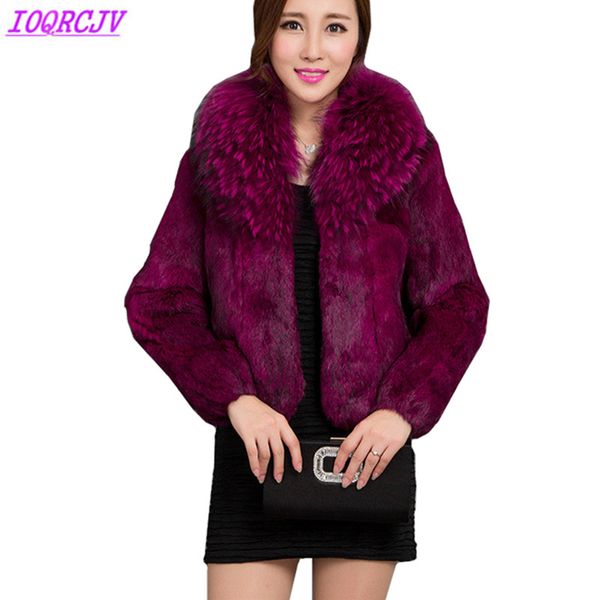 

women's fur & faux coat for women 2021 autumn and winter raccoon dog collar short jacket plus size ioqrcjvh355, Black