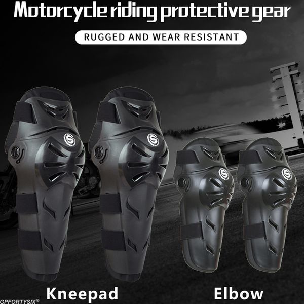 

4-piece motorcycle knee and elbow pads high-strength anti falling protective equipment pp shell to relieve joint pressure armor