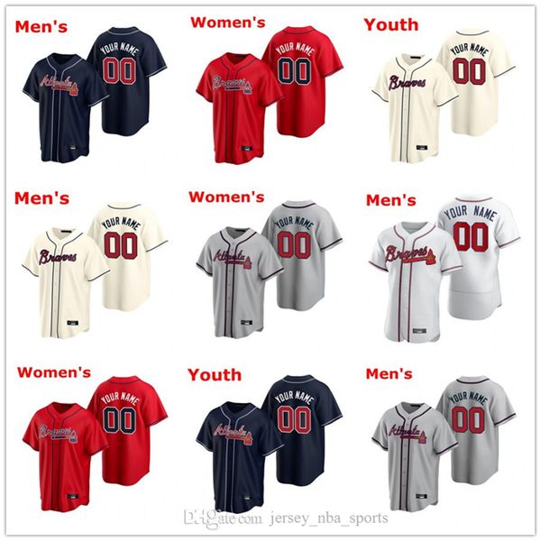 

2020 matt joyce jersey mens tyler flowers david justice maddux adam duvall phil niekro johan camargo red baseball jerseys custom stitched, Blue;black