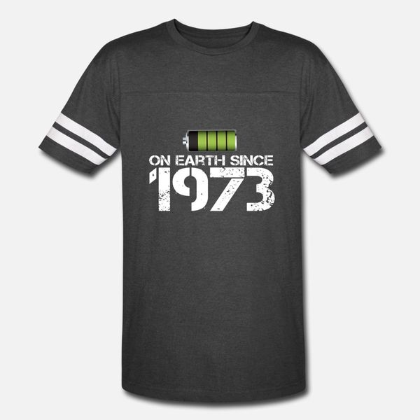 

на земле с 1973 т рубашки мужчин проектирование 100% хлопок o-образным вырезом природные graphic смешная весна unique рубашку