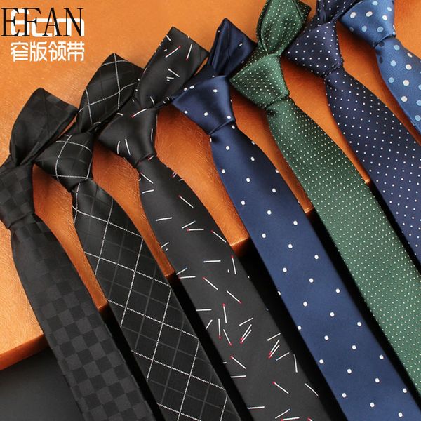 

6cm men ties new man fashion dot neckties corbatas gravata jacquard slim tie business black tie for men necktie, Black;gray