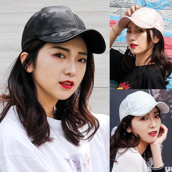 

cap neutral camouflage cap breathable sports peaked women man outdoor mesh hip hop trucker streetwear dad hat, Blue;gray
