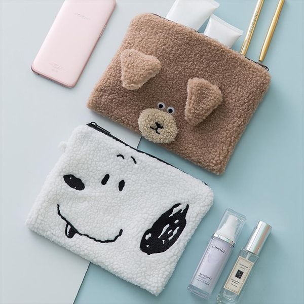 

мультфильм животных медведь косметическая сумка путешествия макияж портативный макияж дело организатор туалетных красоты wash женщины хранен