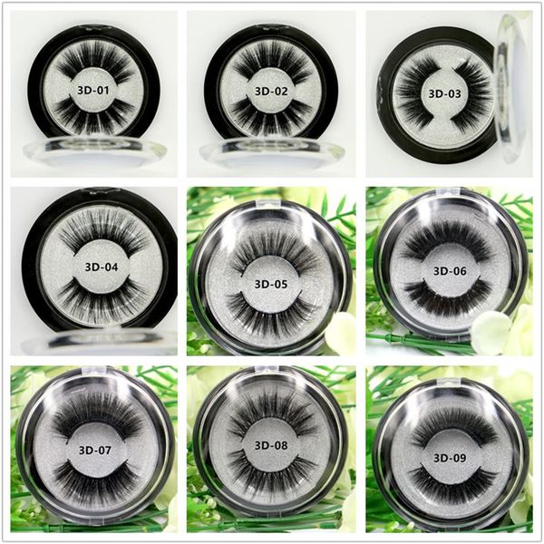 

17styles silk protein thick 3d false eyelashes natural three dimensional soft comfortable makeup tools with round box dhl ing