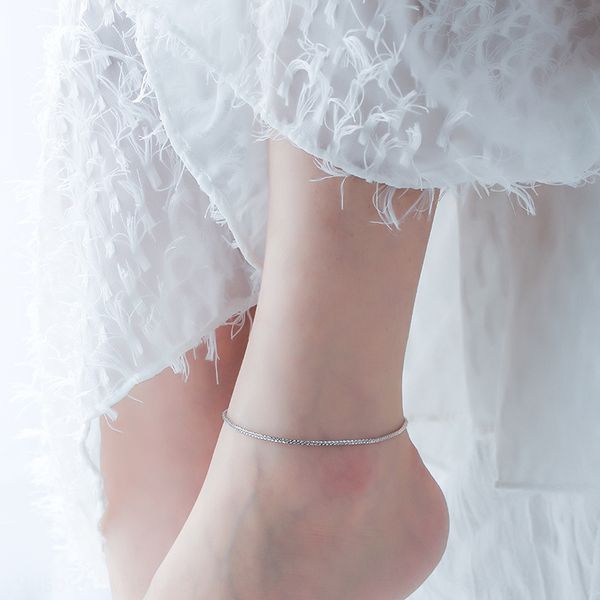 

s925yin Sky star anklet women's sexy women's Sexy Fashion Internet celebrity niche design simple 2019 new fashion waQwE