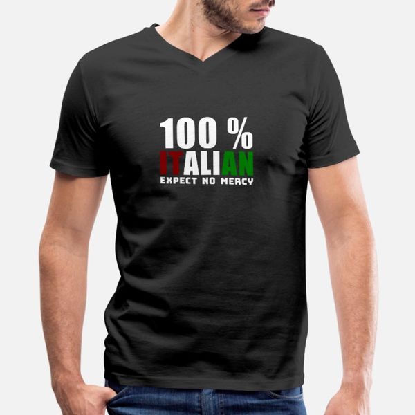 

100 % italian expect no mercy t shirt men print short sleeve round neck basic solid graphic humor summer family shirt