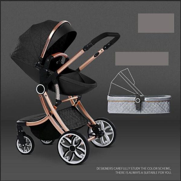 

2020 new 2 in 1 baby stroller high landscape carriage double-sided newborn car similar to aulon babyfond