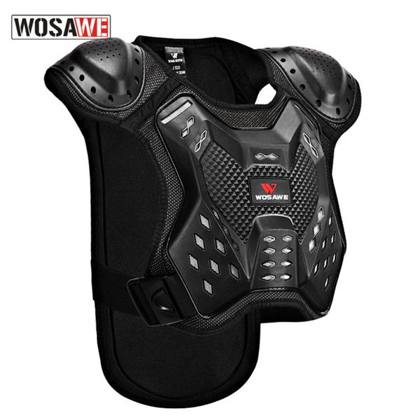 

wosawe 5-15 years old kid's motorbike armor back bandage spine protector roller bike bicycle ski body support safe vest jackets