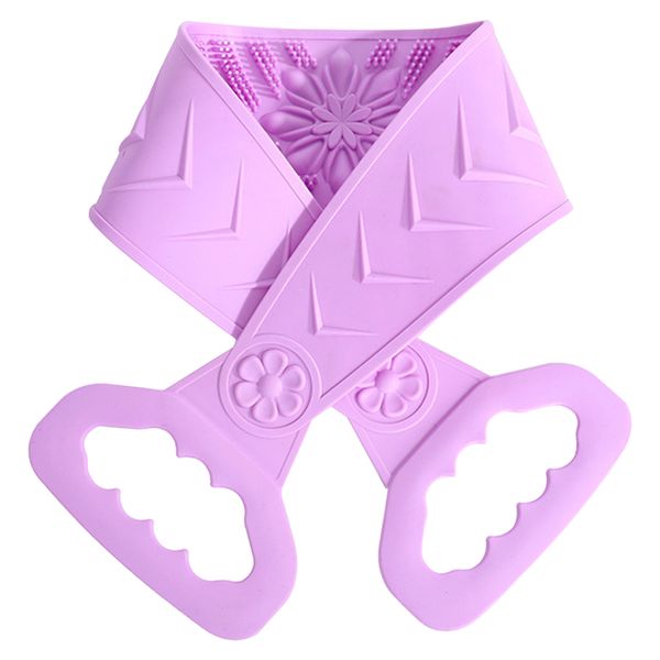 

двухсторонняя exfoliating полотенце назад скруббер мягкая силиконовая щетка душ