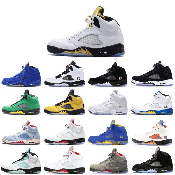 

2020 new white satinb gray fashion sneakers 5 5s mens basketball shoes fresh yelloewsneakers trainers comfortable shoe