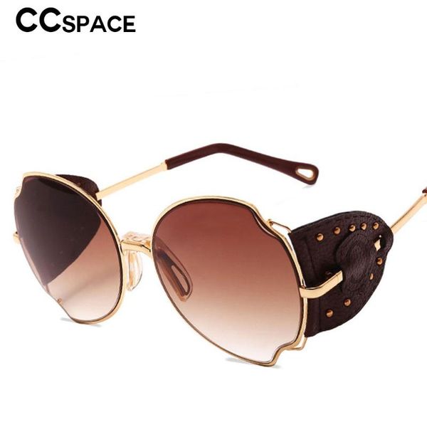 

46504 steampunk retro metal sunglasses men women fashion shades uv400 vintage glasses, White;black