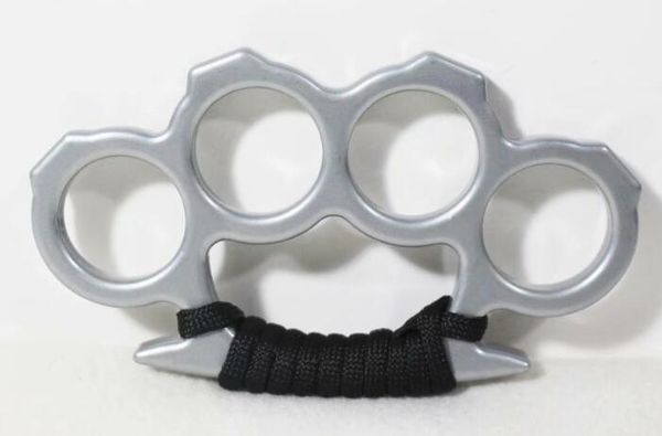 

new silver brass knuckles survival stainless brass knuckles tactical survival multi-functional self defense edc dusters with rope, Slivery;golden