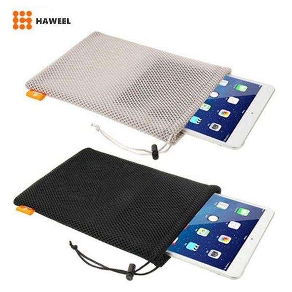 

cgjxsoriginal haweel 9 .7 inch nylon mesh pouch bag with stay cord for ipad air 2 1 ipad 4 3